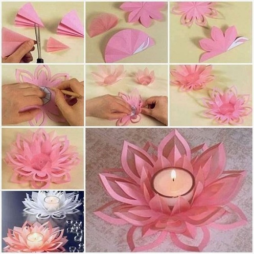 Flower Candle Holder Craft Ideas