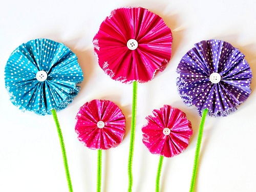 Cup Cake Liners virágos kézműves ötletei