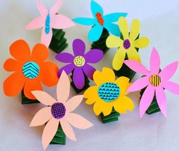 Kids Flower Art og Craft Idéer