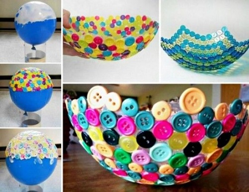 DIY Button Bowl Craft Ideas