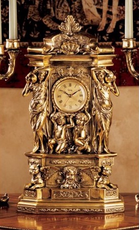 Antikt ur i guld med guld