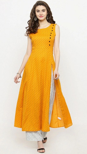 Polka Dot Flared Kurta