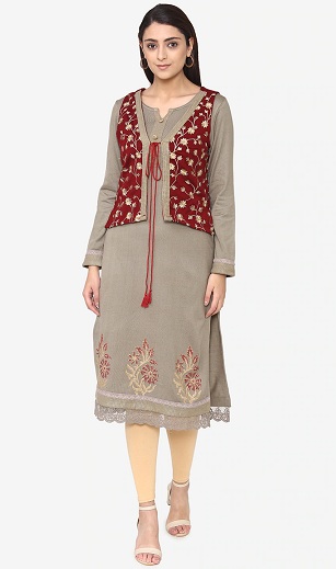 Gyapjú Kurti Design dzsekivel