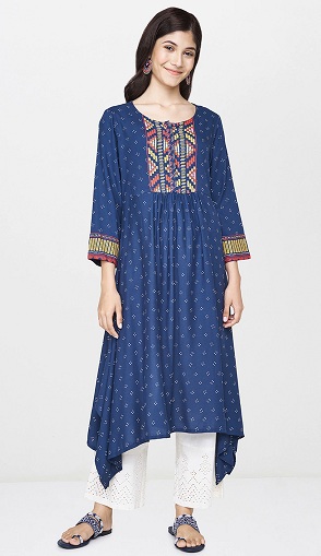 Tail Cut Geometric Kurti