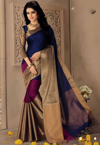 Bomulds silke Sarees