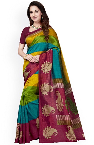 Farverig Silk Saree