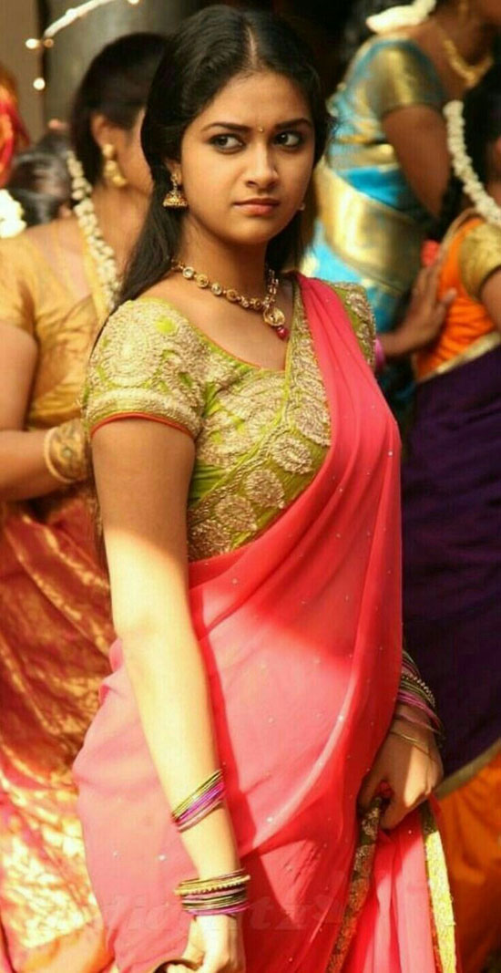 Keerthi Suresh Hot In Saree