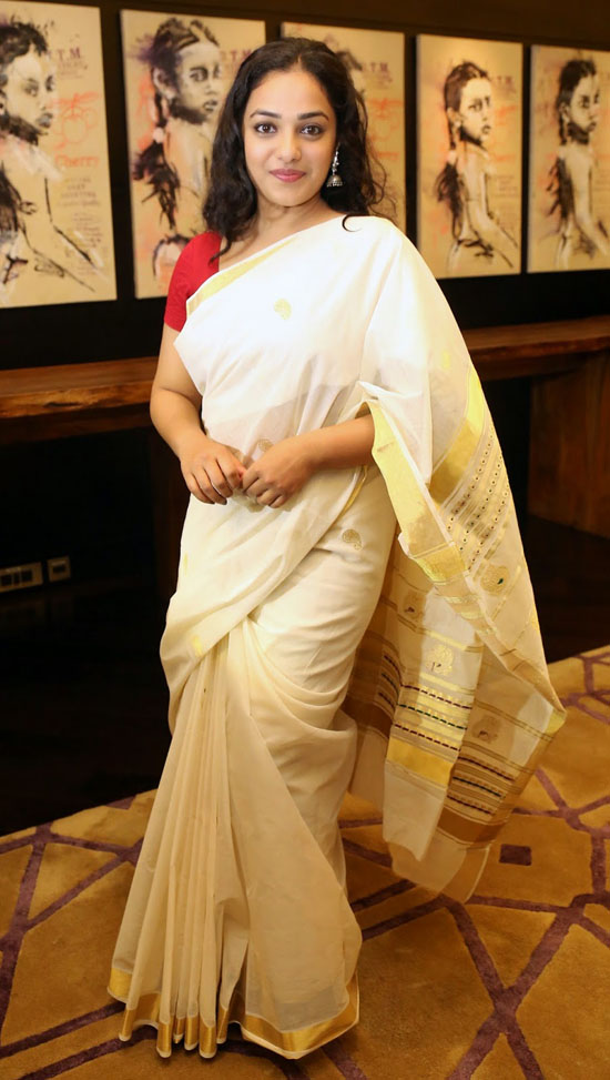 Nithya Menon Hot In Saree