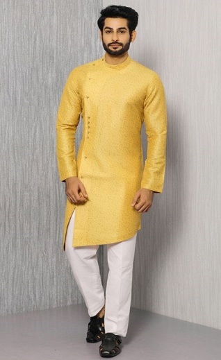 Designer Kurta Pyjama med sideknapdesign