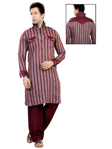 Stribet Kurta -pyjama