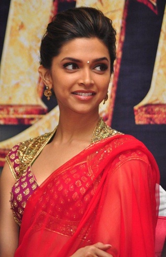 Deepika padukone bolle frisure i saree