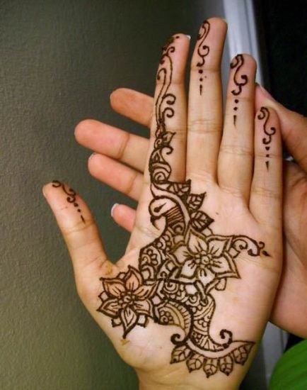 Traditionelt indisk Mehndi -design