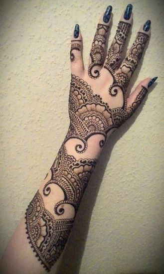 Indiske Henna -designs til hænder