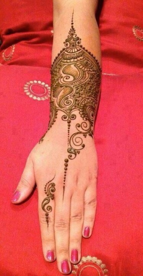 Dekoratív indiai Mehndi Design