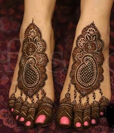 Láb indiai Mehndi Design