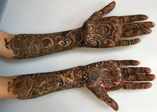 Forskellige indiske Mehndi -designs