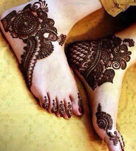 Arabisk Mehndi Design til fødder