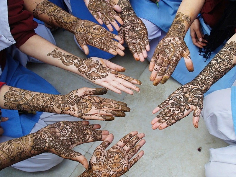 Indisk stil Mehndi -designs