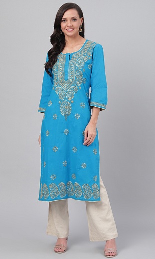 Elegant Chikankari Work Kurta