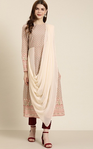 Fuldærmer Salwar Kameez med vedhæftet Dupatta