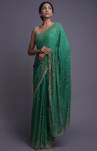 Blingy Paillet Chiffon Saree