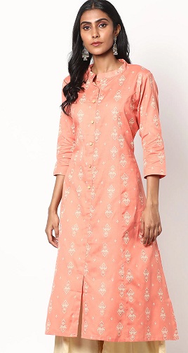 Peachy Printed A Line Kurta