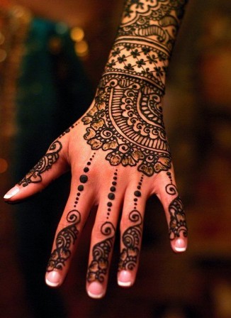Pakistan brude Mehndi design til hænder
