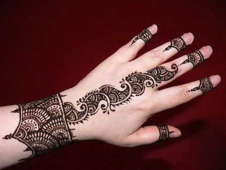Gujarati Mehndi -designs til hænder