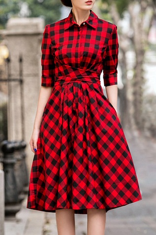 Binde talje Frock
