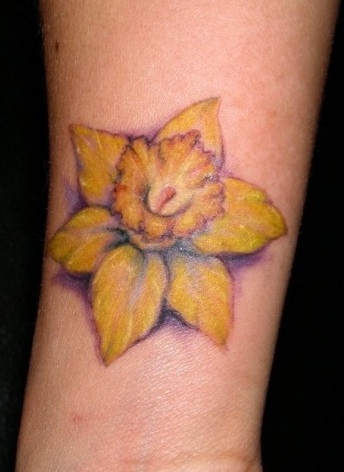 Árnyékos nárcisz tetoválás tervezés lányoknak