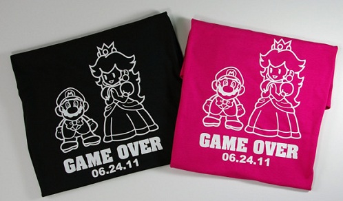 Mario Game Over Par T-shirts