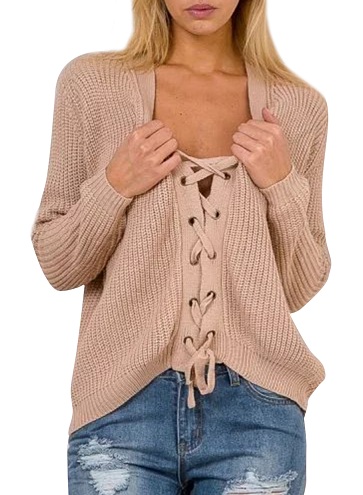 Csipkés stílusú női pulóver