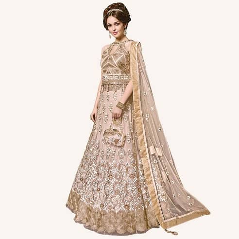 Broderet Lehenga