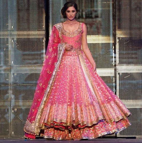 Dobbelt flared Lehenga