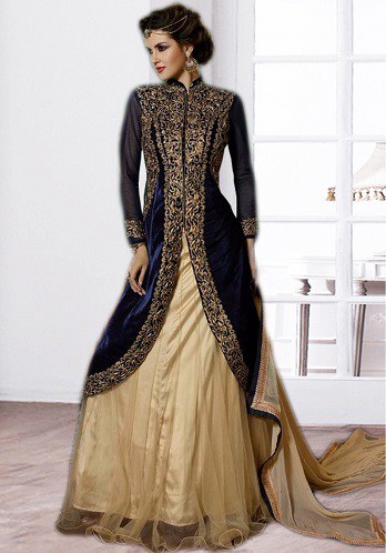 Fløjl Lehenga