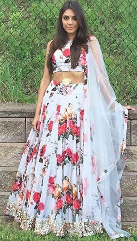 Blå Lehenga