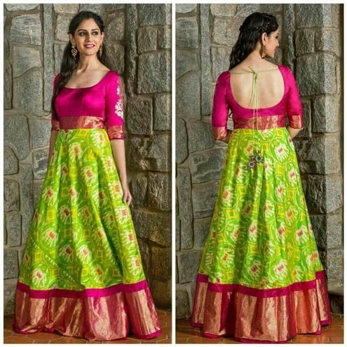 Ikkat Lehenga