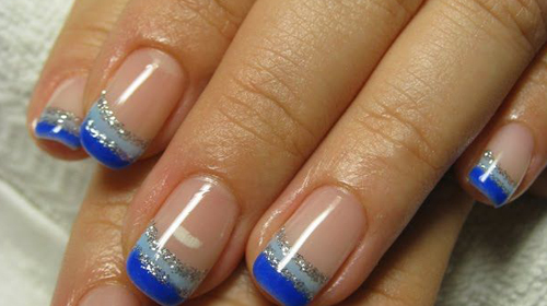 Blue Gel Nail Design