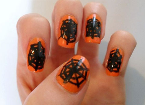 Easy Stick-on Web Nail Art
