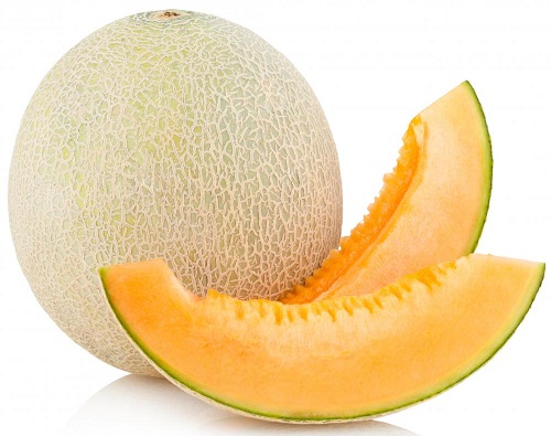 Frugter at spise, mens de ammer - Cantaloupe
