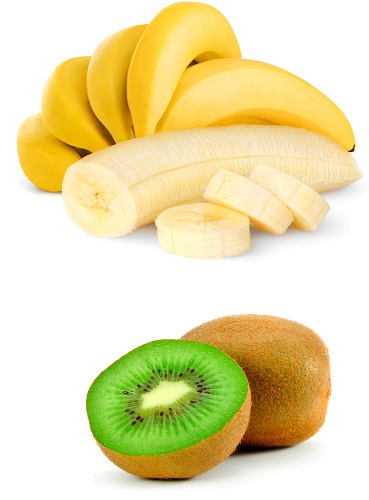 Banán és kivi gyümölcs maszk