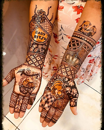 Unikt brude Mehendi -design