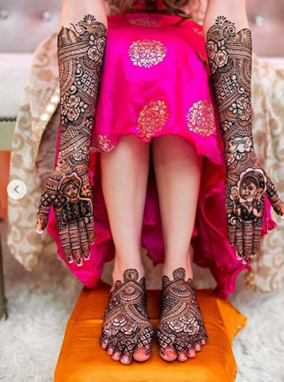 Populært Dulha Dulhan Mehendi Design