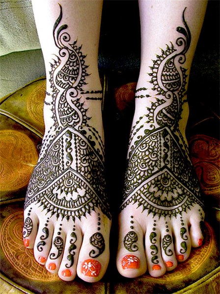 Brude Mehndi designs til fod