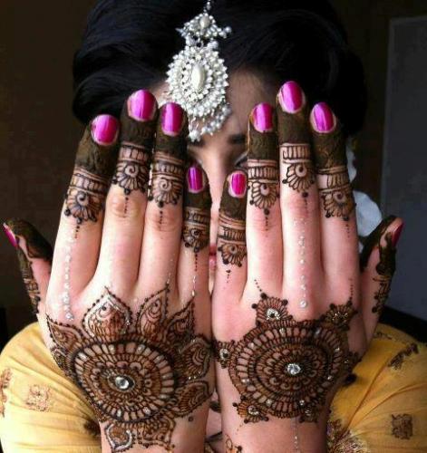 Runde brude Mehandi mønstre