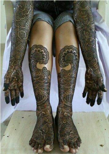 Indiai menyasszonyi prémium Mehndi Design