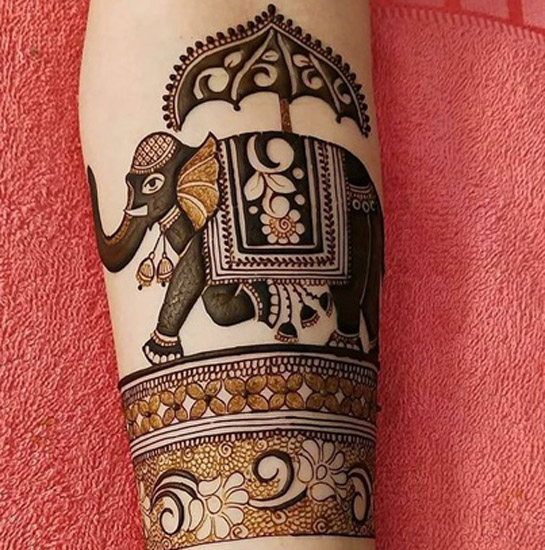 Bedste elefantbrude Mehendi -designs