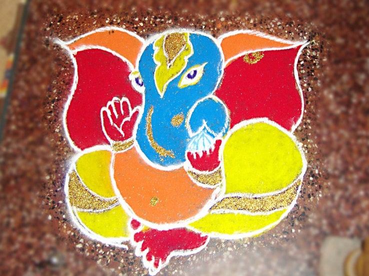 Ganapati Rangoli Design