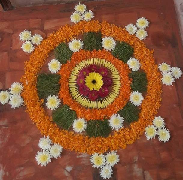 Seneste Flower Rangoli -designs