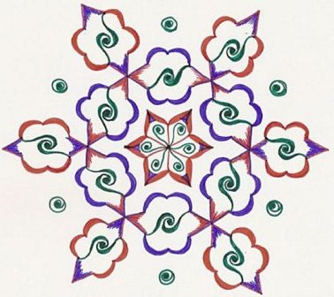 Könnyű, elegáns Rangoli Design